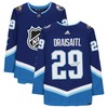 Leon Draisaitl Brandedmonton Oilers Autographed 2022 Nhl All-star Game Jersey - Blue - Robokeg