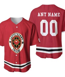 Letterkenny Irish Nhl Ice Hockey Team Logo 2020 Red Jersey 3d Designed Allover Custom Gift For Letterkenny Fans Baseball Jersey - Robokeg