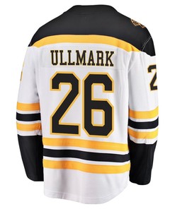 Linus Ullmark 26 Boston Bruins Stanley Cup 2023 Playoffs Patch Away Breakaway Men Jersey - White - Robokeg