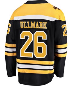 Linus Ullmark 26 Boston Bruins Stanley Cup 2023 Playoffs Patch Home Breakaway Men Jersey - Black - Robokeg