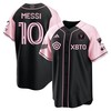 Lionel Messi Inter Miami Baseball Cool Base Jersey - Stitched Men Jersey - Black Pink - Robokeg
