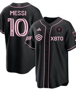 Lionel Messi Inter Miami Baseball Cool Base Jersey - Stitched Men Jersey - Black - Robokeg