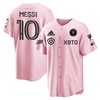 Lionel Messi Inter Miami Baseball Cool Base Jersey - Stitched Men Jersey - Pink - Robokeg
