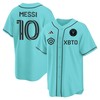 Lionel Messi Inter Miami Baseball Cool Base Jersey - Stitched Men Jersey - Tourquise - Robokeg