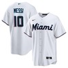 Lionel Messi Miami Marlins Baseball Cool Base Jersey - Stitched Men Jersey - White - Robokeg