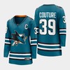 Logan Couture 39 San Jose Sharks 2022-23 Home Women Premier Breakaway Jersey Teal - Robokeg