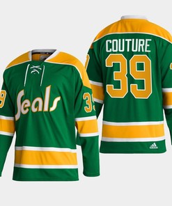 Logan Couture 39 San Jose Sharks Green Reverse Retro 2.0 Jersey 2022-23 - Robokeg