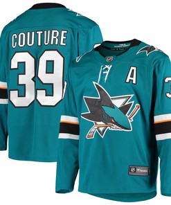 Logan Couture San Jose Sharks Fanatics Branded Home Alternate Captain Premier Breakaway Player Jersey - Teal Nhl - Robokeg