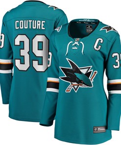 Logan Couture San Jose Sharks Fanatics Branded Womens Home Captain Premier Breakaway Player Jersey - Teal Nhl - Robokeg
