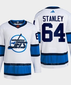 Logan Stanley 64 Reverse Retro 2.0 2022 Winnipeg Jets White Jersey Primegreen - Robokeg