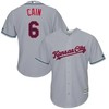 Lorenzo Cain Kansas City Royals Fashion Stars And Stripes Cool Base Player Jersey - Gray - Robokeg