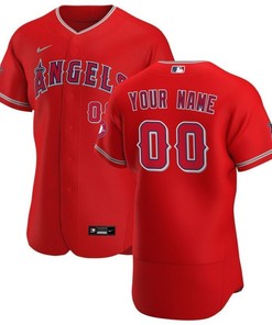 Los Angeles Angels 2020 Mlb Personalized Custom Red Custom Jersey - Robokeg