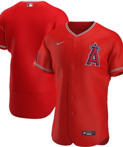 Los Angeles Angels Alternate Team Logo Elite Jersey - Red - Robokeg