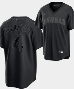 Los Angeles Angels Andrew Velazquez Fashion 4 Black Jersey - Robokeg