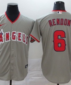 Los Angeles Angels Anthony Rendon #6 2020 Mlb Grey Jersey - Robokeg