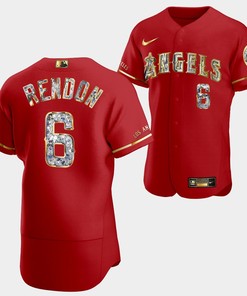 Los Angeles Angels Anthony Rendon Red Jersey 6 Golden Diamond 2022-23-23 Uniform - Robokeg