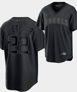 Los Angeles Angels David Fletcher Fashion 22 Black Jersey - Robokeg