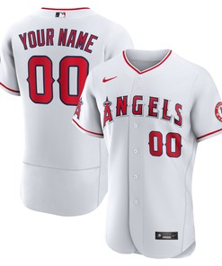 Los Angeles Angels Home Authentic Custom Jersey White Custom Jerseys Mlb Ver 1 - Robokeg