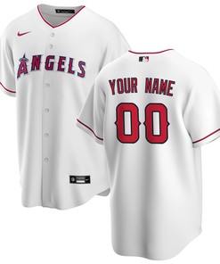 Los Angeles Angels Home Replica Custom Jersey - White Custom Jerseys Mlb - Robokeg