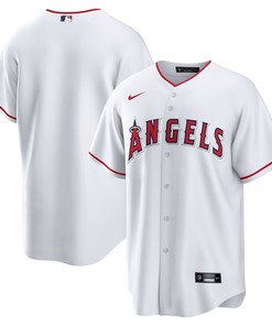 Los Angeles Angels Home Team Men Jersey - White - Robokeg