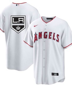 Los Angeles Angels Kings White Cool Base Stitched Jersey - Robokeg