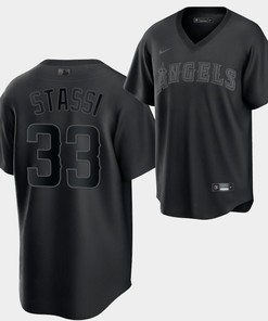 Los Angeles Angels Max Stassi Fashion 33 Black Jersey - Robokeg