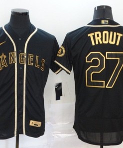 Los Angeles Angels Mike Trout #27 2020 Mlb Black Jersey - Robokeg