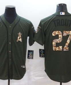 Los Angeles Angels Mike Trout #27 2020 Mlb Dark Green Jersey - Robokeg