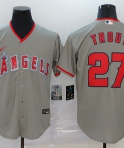 Los Angeles Angels Mike Trout #27 2020 Mlb Grey Jersey - Robokeg
