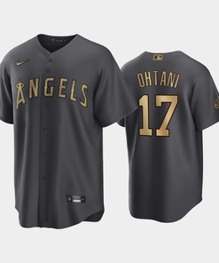 Los Angeles Angels Shohei Ohtani 17 2022-23 All-Star Game AL Charcoal Jersey - Robokeg