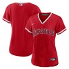 Los Angeles Angels Womens Alternate Replica Team Jersey - Red Mlb - Robokeg