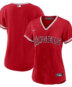 Los Angeles Angels Womens Alternate Replica Team Jersey - Red Mlb - Robokeg