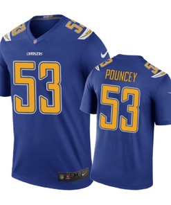Los Angeles Chargers #53 Mike Pouncey Nike Color Rush Royal Jersey - Robokeg