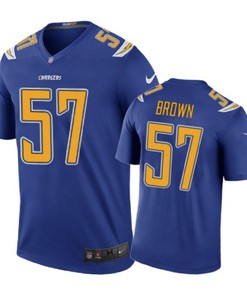 Los Angeles Chargers #57 Jatavis Brown Nike Color Rush Royal Jersey - Robokeg