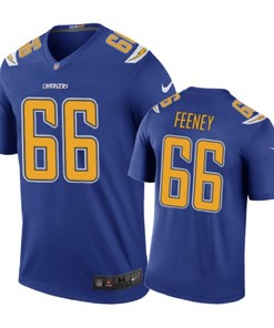 Los Angeles Chargers #66 Dan Feeney Nike Color Rush Royal Jersey - Robokeg