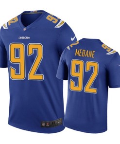 Los Angeles Chargers #92 Brandon Mebane Nike Color Rush Royal Jersey - Robokeg