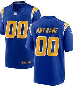 Los Angeles Chargers Alternate Custom Game Jersey Royal Custom Jerseys Nfl - Robokeg