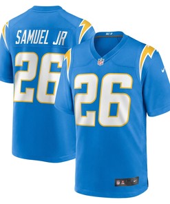 Los Angeles Chargers Asante Samuel Jr. Powder Blue 2021 Nfl Draft Pick Player Game Mens Jersey Gift For Chargers Fans - Robokeg