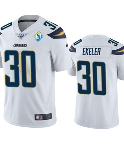Los Angeles Chargers Austin Ekeler White 60th Anniversary Vapor Limited Jersey - Robokeg