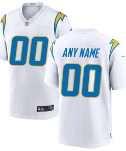 Los Angeles Chargers Custom Game Jersey - White Custom Jerseys Nfl - Robokeg