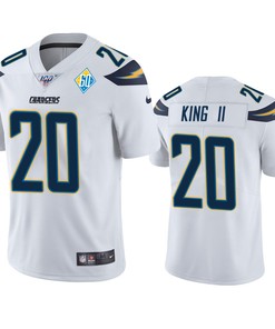 Los Angeles Chargers Desmond King White 60th Anniversary Vapor Limited Jersey - Robokeg