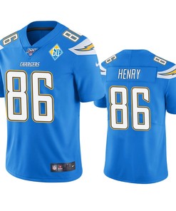 Los Angeles Chargers Hunter Henry Light Blue 60th Anniversary Vapor Limited Jersey - Robokeg