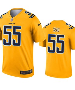 Los Angeles Chargers Junior Seau Gold Inverted Legend Jersey - Robokeg