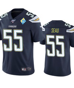 Los Angeles Chargers Junior Seau Navy 60th Anniversary Vapor Limited Jersey - Robokeg