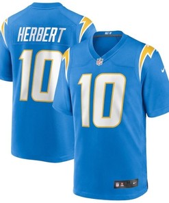 Los Angeles Chargers Justin Herbert #10 Nfl 2020 Blue Jersey - Robokeg