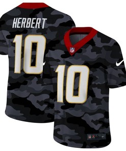 Los Angeles Chargers Justin Herbert #10 Nfl 2020 Camo Black Jersey - Robokeg