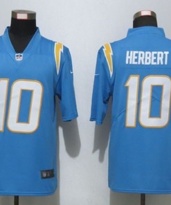 Los Angeles Chargers Justin Herbert #10 Nfl 2020 Steel Blue Jersey - Robokeg