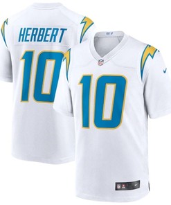 Los Angeles Chargers Justin Herbert #10 Nfl 2020 White Jersey - Robokeg