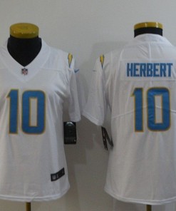 Los Angeles Chargers Justin Herbert #10 Nfl 2020 White Womens Jersey - Robokeg