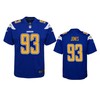 Los Angeles Chargers Justin Jones Royal Color Rush Game Jersey - Robokeg